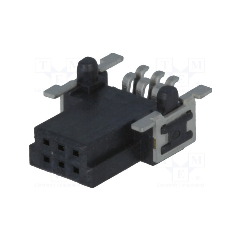 1 pcs x HARTING - 15250062601333 - Connector: PCB to PCB, female, PIN: 6, 1.27mm, har-flex®, -55÷125°C