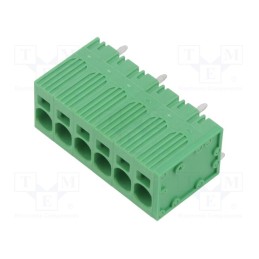 1 pcs x ADAM TECH - EB167A-06-M-180 - PCB terminal block, Contacts ph: 7.5mm, ways: 6, straight, on PCBs