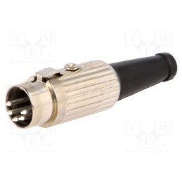 1 pcs x DELTRON - 590-0500 - Plug, DIN, male, PIN: 5, Layout: 180°, straight, for cable, soldering