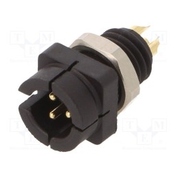 1 pcs x BINDER - 09 9749 30 03 - Connector: circular, socket, 709,719, male, PIN: 3, gold-plated, 3A