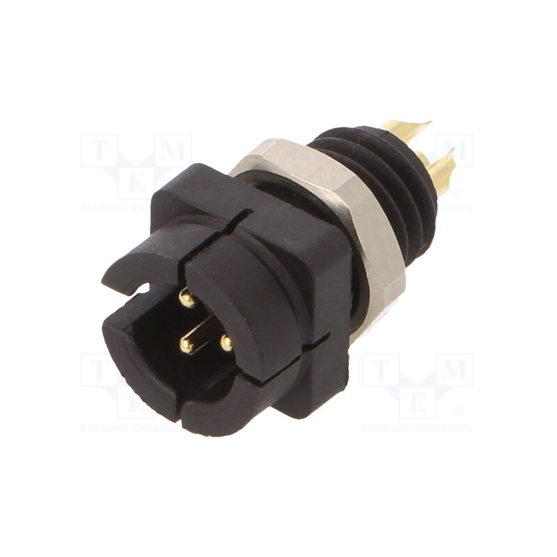 1 pcs x BINDER - 09 9749 30 03 - Connector: circular, socket, 709,719, male, PIN: 3, gold-plated, 3A