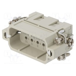 1 pcs x DEGSON ELECTRONICS - DA-010-MC - Connector: HDC, contact insert, male, DA, PIN: 10, 10+PE, size D10A