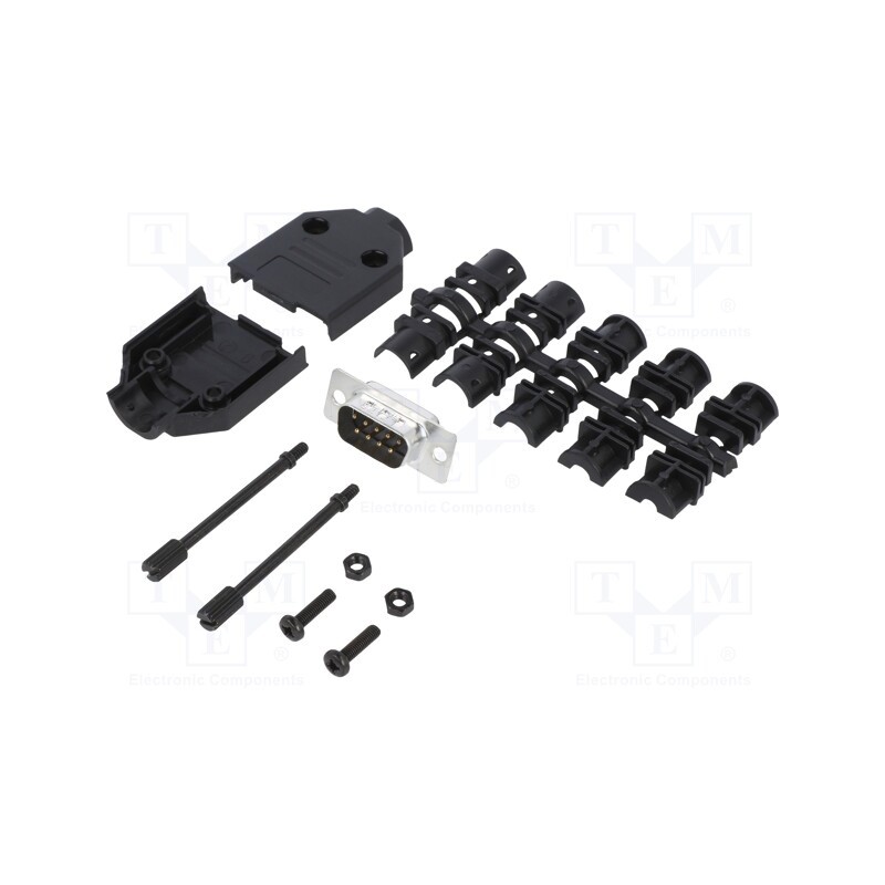 1 pcs x Amphenol Communications Solutions - L17DTPK-P-09+L717SDE09P - D-Sub, PIN: 9, male, straight, soldering, for cable, gold 