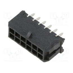 1 pcs x MOLEX - 430451214 - Socket, wire-board, male, Micro-Fit 3.0, 3mm, PIN: 12, Layout: 2x6