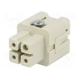 1 pcs x ILME - CKSF 03 - Connector: HDC, contact insert, female, CKS, PIN: 4, 3+PE, 10A, 400V