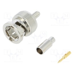 1 pcs x TE Connectivity - 1-1337431-0 - BNC Str Plg Hex 75Ohm Nickel Pltd RG179B