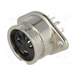 1 pcs x LUMBERG - 0107 05 - Socket, DIN, female, PIN: 5, Layout: 180°, straight, soldering