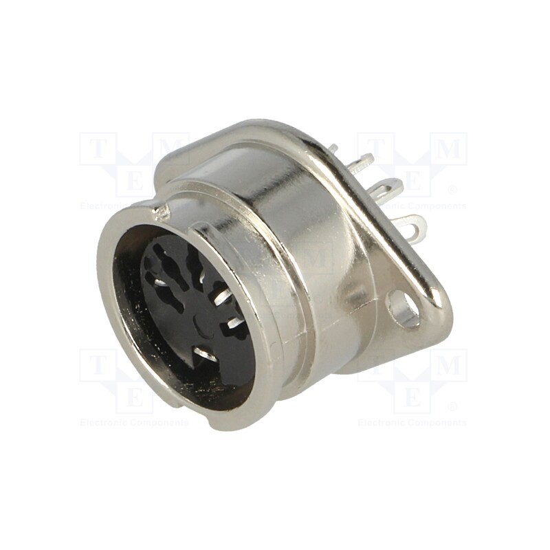 1 pcs x LUMBERG - 0107 05 - Socket, DIN, female, PIN: 5, Layout: 180°, straight, soldering