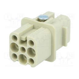 1 pcs x HARTING - 9210073131 - Connector: HDC, contact insert, female, Han® D, PIN: 8, 7+PE, 10A