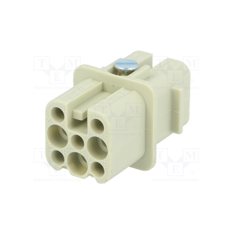1 pcs x HARTING - 9210073131 - Connector: HDC, contact insert, female, Han® D, PIN: 8, 7+PE, 10A