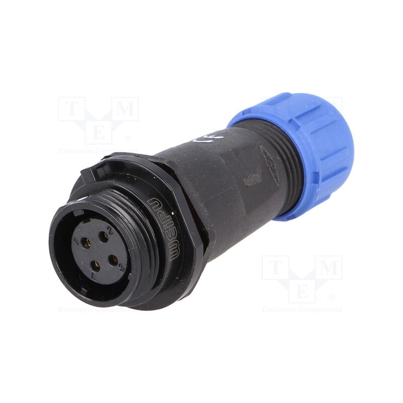 1 pcs x WEIPU - SP1311/S4I-N - Plug, SP13, female, PIN: 4, IP68, 4÷6.5mm, 5A, soldering, for cable