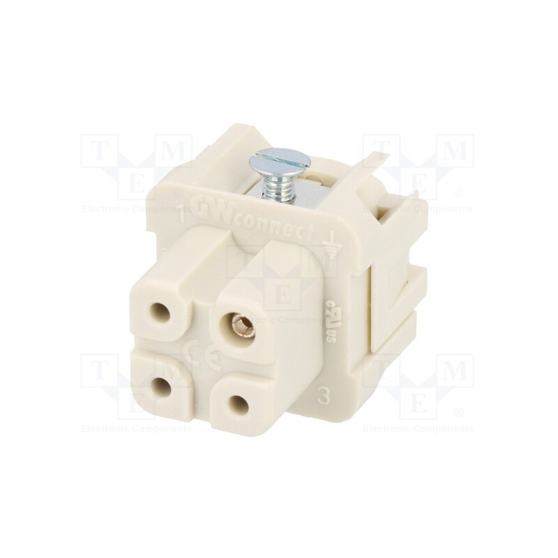 1 pcs x MOLEX - 93601-0121 - Connector: HDC, contact insert, female, S-A, PIN: 4, 3+PE, size 3A