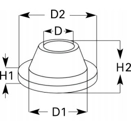 Cable entry 8x12x1 mm closed