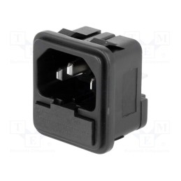 1 pcs x SCHURTER - 4304.6026 - Connector: AC supply, socket, male, 10A, 250VAC, IEC 60320, C14 (E)