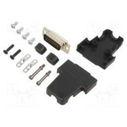 1 pcs x ENCITECH - 6355-0068-02 - D-Sub, PIN: 26, plug, male, soldering, for cable, black