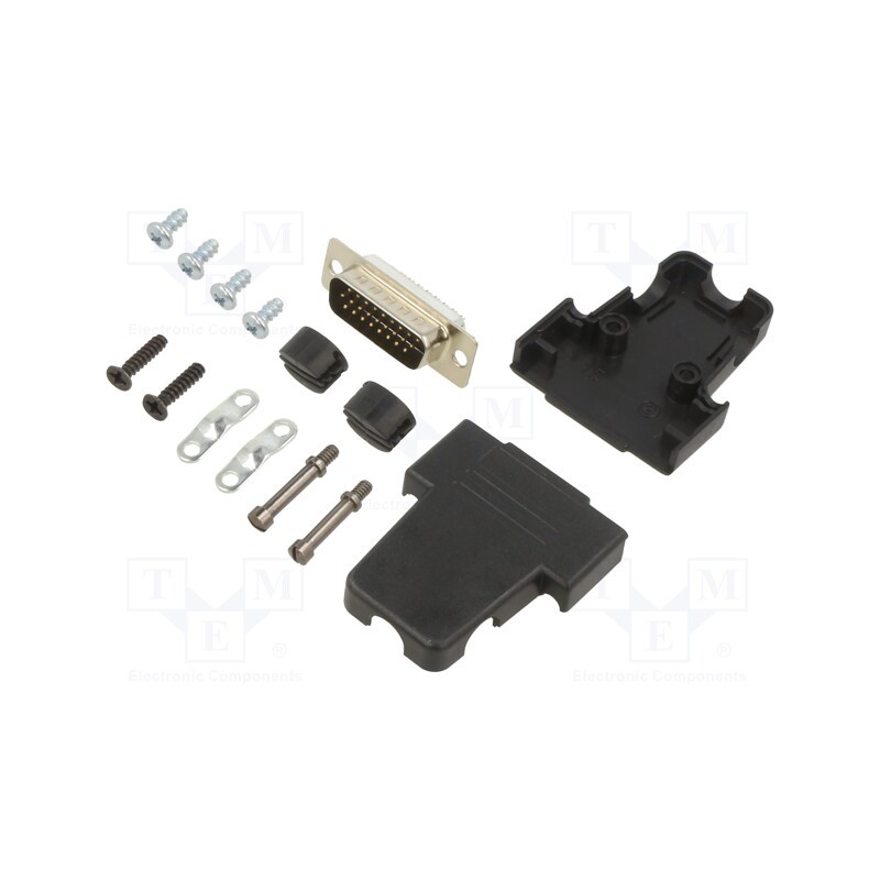 1 pcs x ENCITECH - 6355-0068-02 - D-Sub, PIN: 26, plug, male, soldering, for cable, black