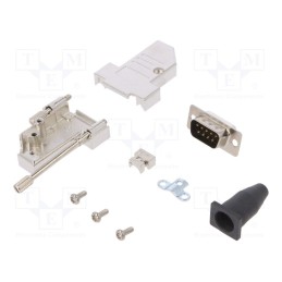 1 pcs x ENCITECH - 6355-0042-01 - D-Sub, PIN: 9, plug, male, soldering, for cable, black