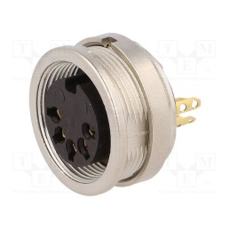 1 pcs x LUMBERG - KFV 50 - Connector: M16, socket, female, soldering, PIN: 5, 5A, 60V, IP40