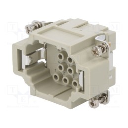 1 pcs x DEGSON ELECTRONICS - DEE-010-MC - Connector: HDC, contact insert, male, DEE, PIN: 10, 10+PE, size D6B