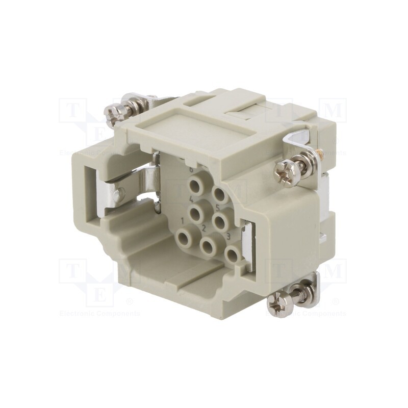 1 pcs x DEGSON ELECTRONICS - DEE-010-MC - Connector: HDC, contact insert, male, DEE, PIN: 10, 10+PE, size D6B