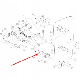 102007341 door glass plate