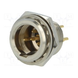 1 pcs x AMPHENOL - AG4MCC - Socket, XLR mini, male, PIN: 4, soldering, 5A, 0.5mm2