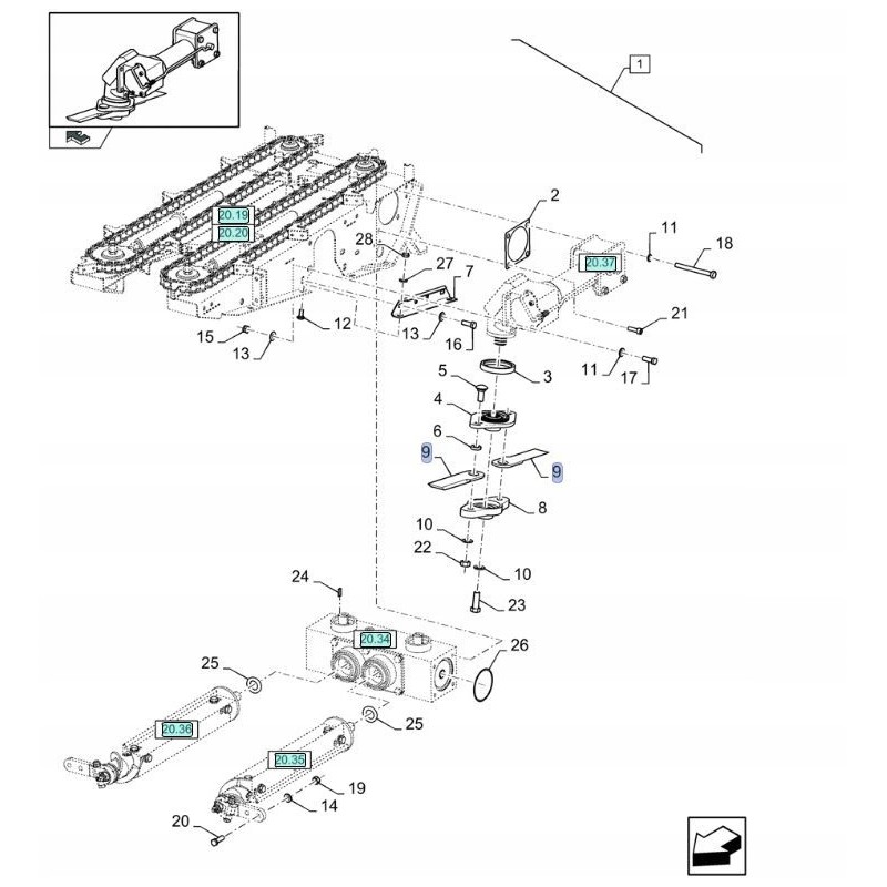 New Holland Corn Knife Bushing 140048 CNH