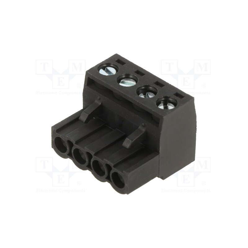 1 pcs x MOLEX - 395300004 - 5.08MM EURO PLUG RA BLK 4CKT