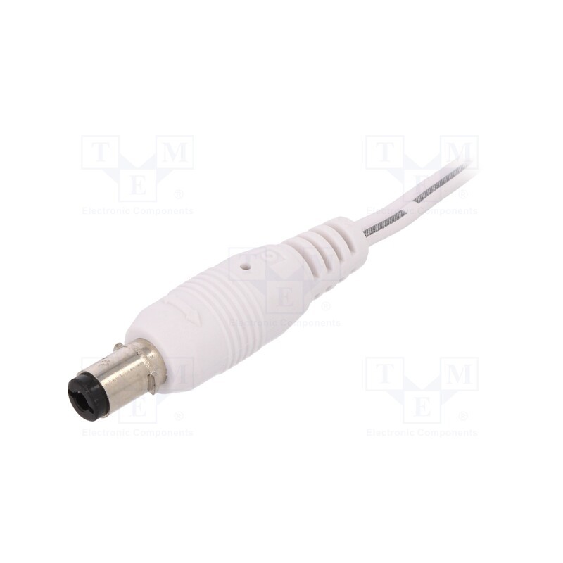 1 pcs x CLIFF - FC6814761W - Plug, DC supply, female, 5.5/2.1mm, with lock,with lead, white, 2A