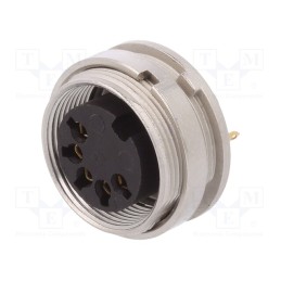 1 pcs x LUMBERG - KGV 50 - Connector: M16, socket, female, soldering, PIN: 5, 5A, 60V, IP40