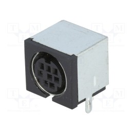 1 pcs x SCHURTER - 4850.281 - Socket, DIN mini, female, PIN: 8, shielded, THT