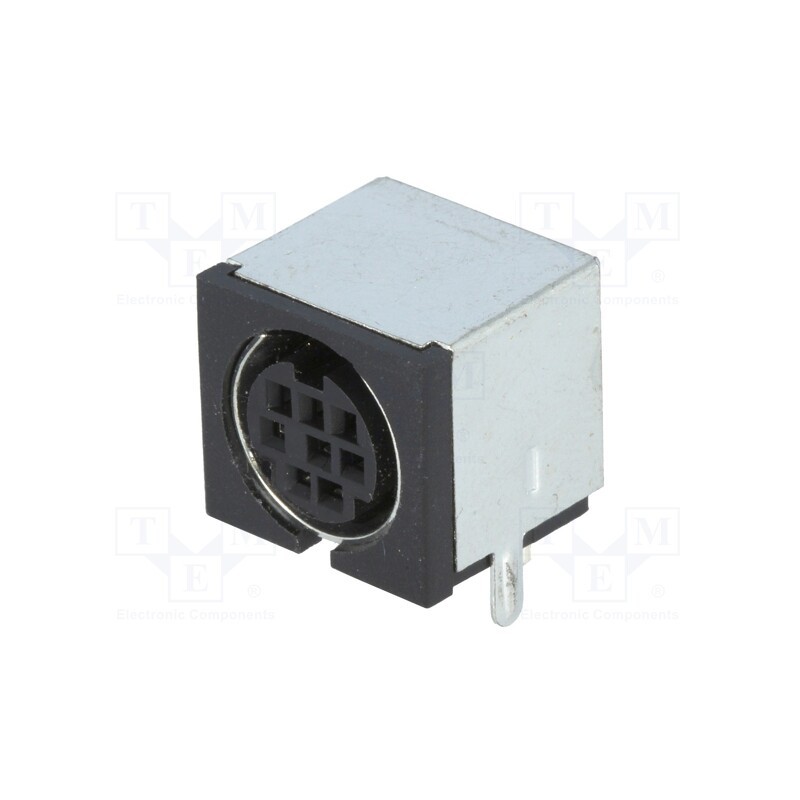 1 pcs x SCHURTER - 4850.281 - Socket, DIN mini, female, PIN: 8, shielded, THT