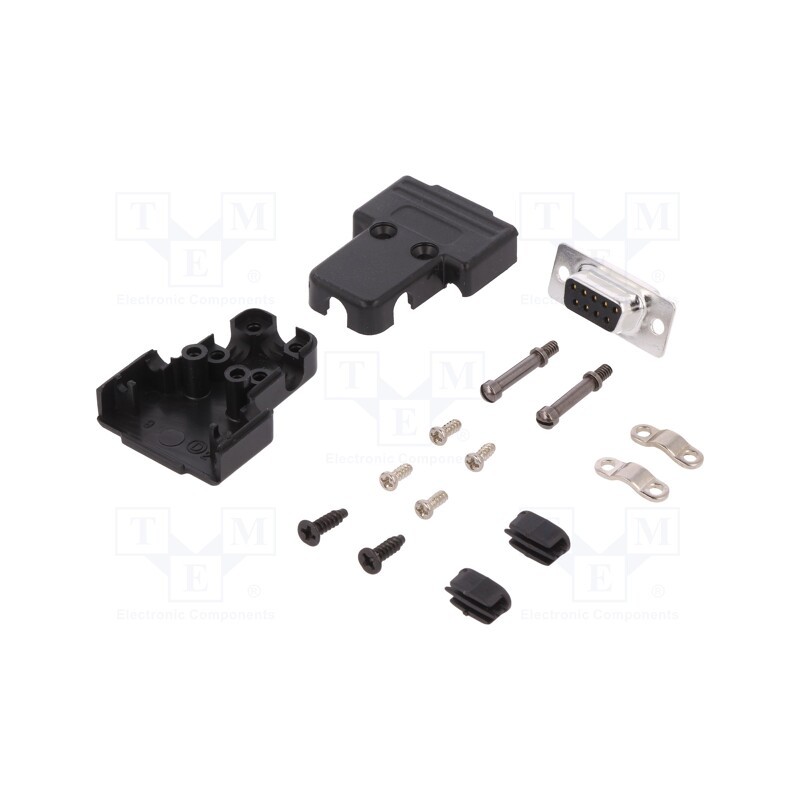 1 pcs x ENCITECH - 6355-0037-11 - D-Sub, PIN: 9, plug, female, soldering, for cable, black