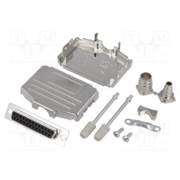 1 pcs x ENCITECH - DPPK25-M-DBS-K - D-Sub, PIN: 25, plug, female, soldering, for cable, black