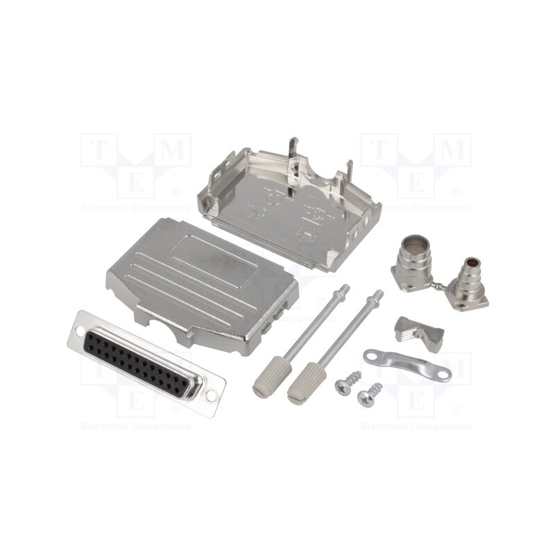 1 pcs x ENCITECH - DPPK25-M-DBS-K - D-Sub, PIN: 25, plug, female, soldering, for cable, black