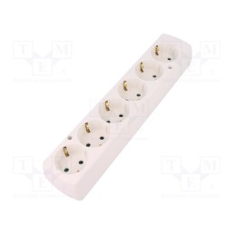 1 pcs x JONEX - 5907570028562 - Connector: AC supply, female, splitter, 2P+PE, 250VAC, 16A, white