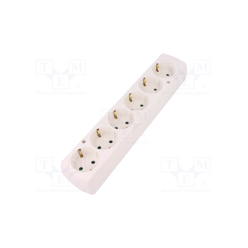 1 pcs x JONEX - 5907570028562 - Connector: AC supply, female, splitter, 2P+PE, 250VAC, 16A, white