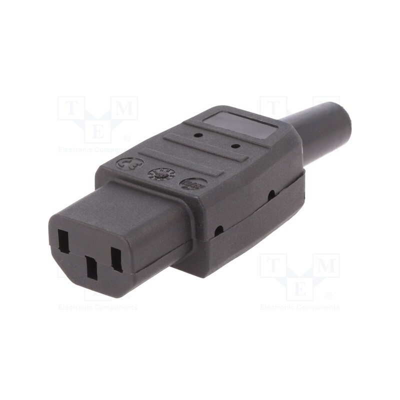 1 pcs x CLIFF - CP22S - Connector: AC supply, plug, female, 10A, 250VAC, IEC 60320, C13 (F)