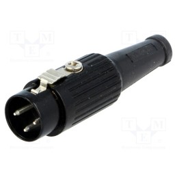 1 pcs x DELTRON - 591-0300 - Plug, DIN, male, PIN: 3, Layout: 180°, straight, for cable, soldering