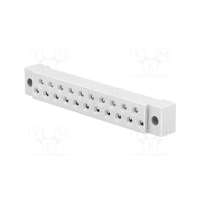 1 pcs x CONEC - 102E10079X - Socket, DIN 41617, female, PIN: 21, THT, straight, 4A, 250V, B: 50mm