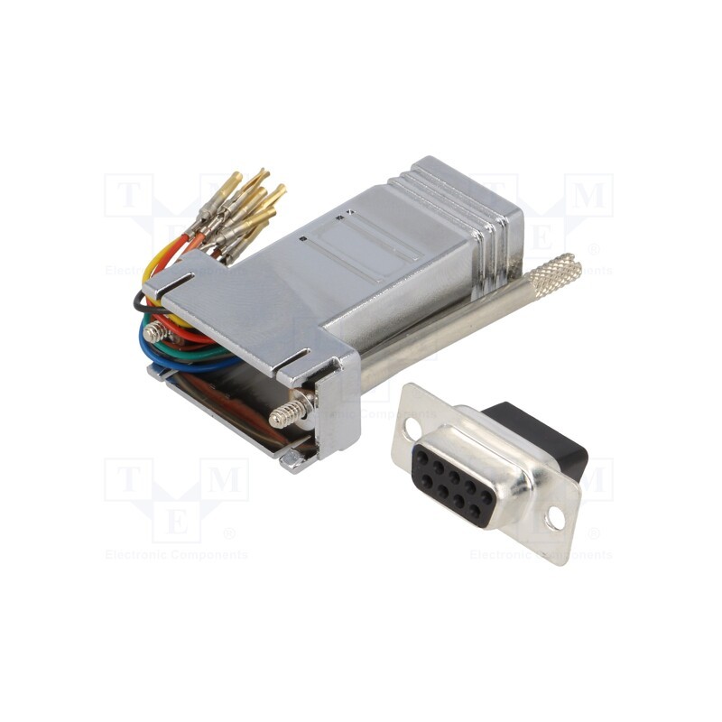1 pcs x ENCITECH - 2112-0105-01 - Transition: adapter, D-Sub 9pin female,RJ45 socket