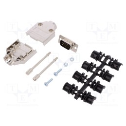 1 pcs x ENCITECH - 6355-0056-01 - D-Sub HD, PIN: 15, plug, male, soldering, for cable, black