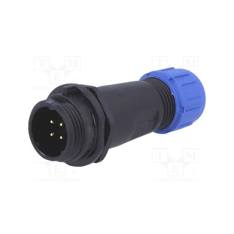 1 pcs x WEIPU - SP1311/P4I-N - Plug, SP13, male, PIN: 4, IP68, 4÷6.5mm, 5A, soldering, for cable