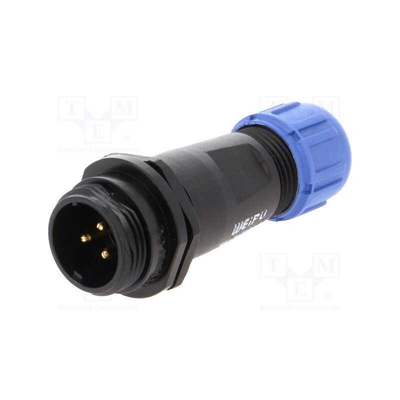 1 pcs x WEIPU - SP1311/P3I-N - Plug, SP13, male, PIN: 3, IP68, 4÷6.5mm, 13A, soldering, for cable