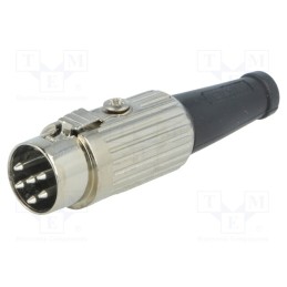 1 pcs x DELTRON - 590-0600 - Plug, DIN, male, PIN: 6, Layout: 240°, straight, for cable, soldering