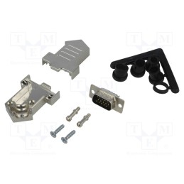 1 pcs x ENCITECH - D45NT09-M-HDP15-W-K - D-Sub, PIN: 15, plug, male, soldering, for cable, white