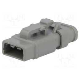 1 pcs x DEUTSCH - DTM06-3S-E007 - Connector: wire-wire, DTM, female, plug, for cable, PIN: 3, grey