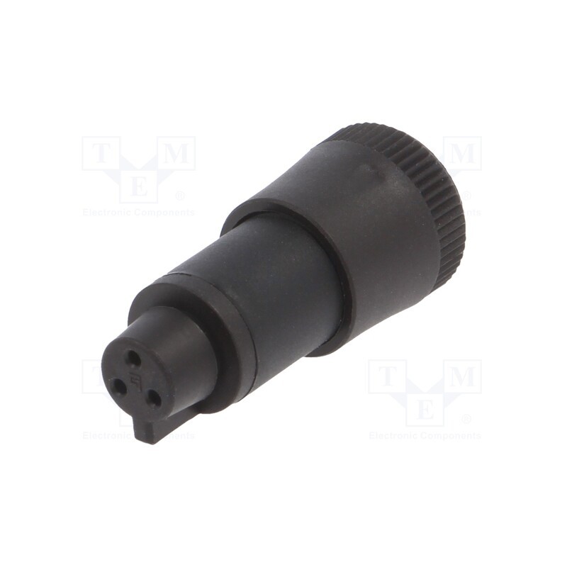 1 pcs x BINDER - 09 9748 70 03 - Connector: circular, plug, 719, female, PIN: 3, unshielded, 3A, IP40
