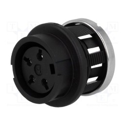 1 pcs x AMPHENOL - T3327000U - Socket, DIN, female, PIN: 4, Layout: 240°, soldering, 300V, 5A, 0.5mm2