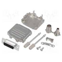 1 pcs x ENCITECH - DPPK15-M-DBS-K - D-Sub, PIN: 15, plug, female, soldering, for cable, black